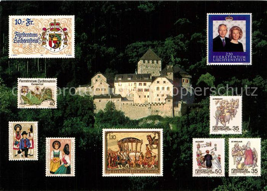 73241343 Vaduz Liechtenstein Briefmarken Dauerauftrag Burg