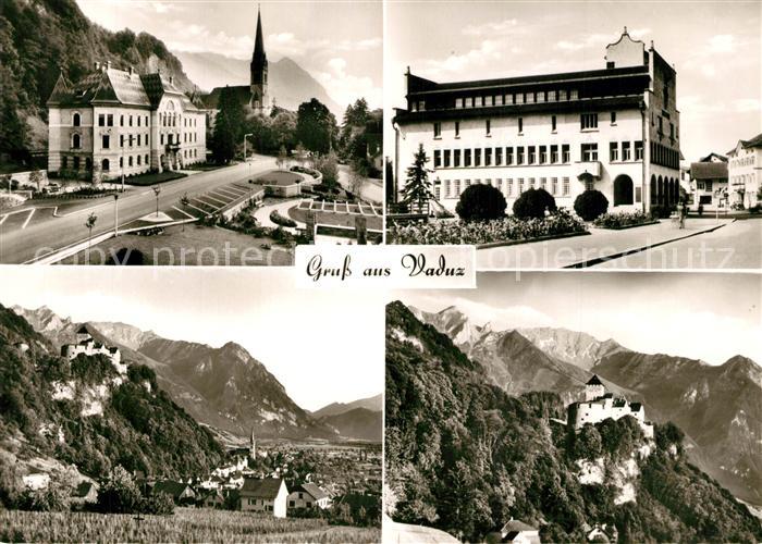 73245584 Vaduz Burg Panorama Kirche