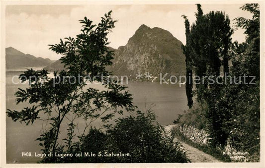 73304111 Lago di Lugano TI col Monte S. Salvatore