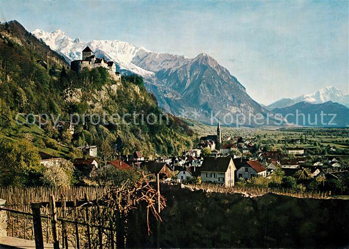 73479007 Vaduz Panorama Schloss Alpen