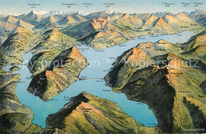 73533895 Lago di Lugano TI Luganersee und Umgebung Alpen aus der Vogelperspektiv