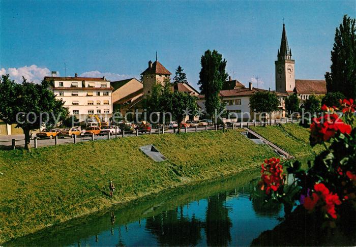 13600189 Payerne La Broye Motiv mit Kirche