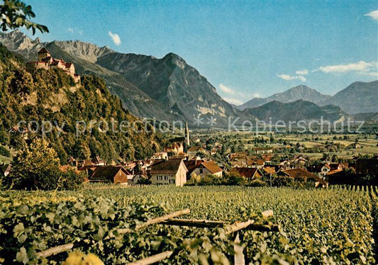 73625782 Vaduz mit Falknis Mittagspitze Calanda