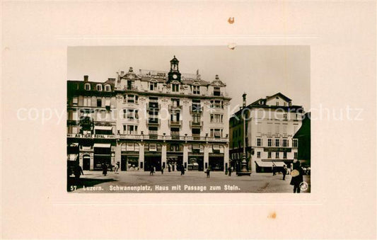 13710088 Luzern  LU Schwanenplatz Haus mit Passage zum Stein