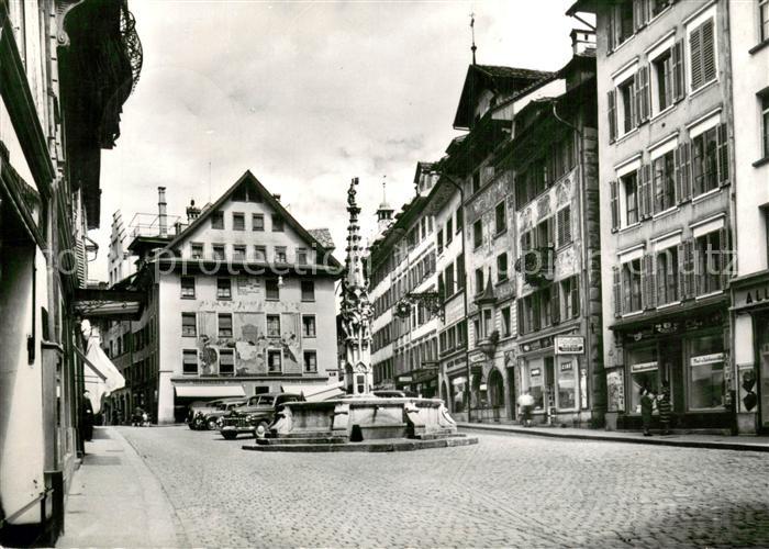 13712637 Luzern  LU Weinmarkt Brunnen Altstadt