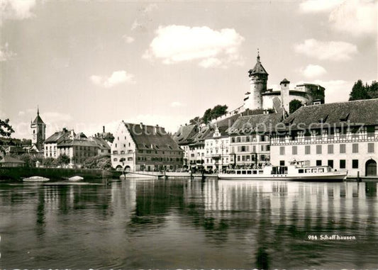 13712643 Schaffhausen  SH Blick ueber den Rhein zur Festung Munot