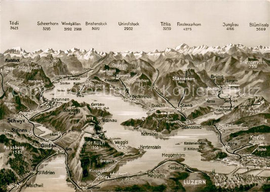 13712664 Luzern  LU Vierwaldstaettersee und Umgebung Alpen aus der Vogelperspekt