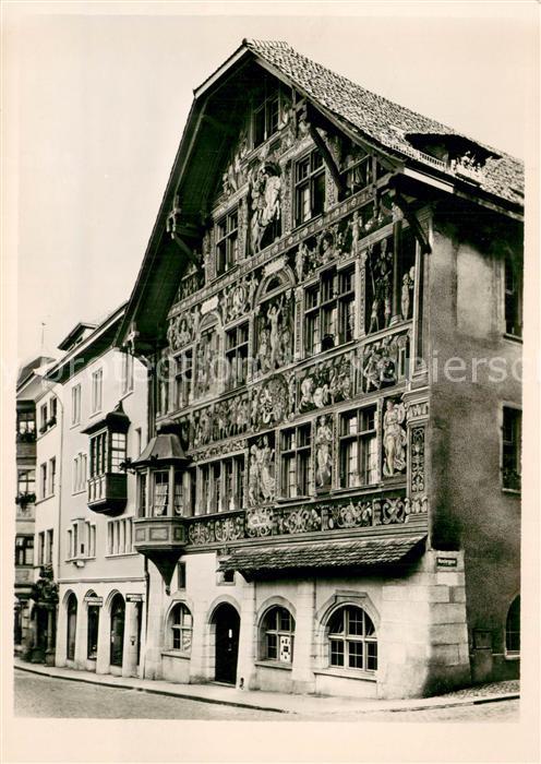 13716301 Schaffhausen  SH Haus zum Ritter Historisches Gebaeude Fresken Fassaden