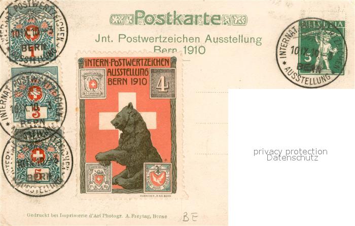 13718731 Bern BE Internationale Postwertzeichen Ausstellung Sondermarken Stempel