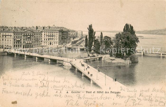 13718546 Genève GE Pont et Hôtel des Bergues Genève GE