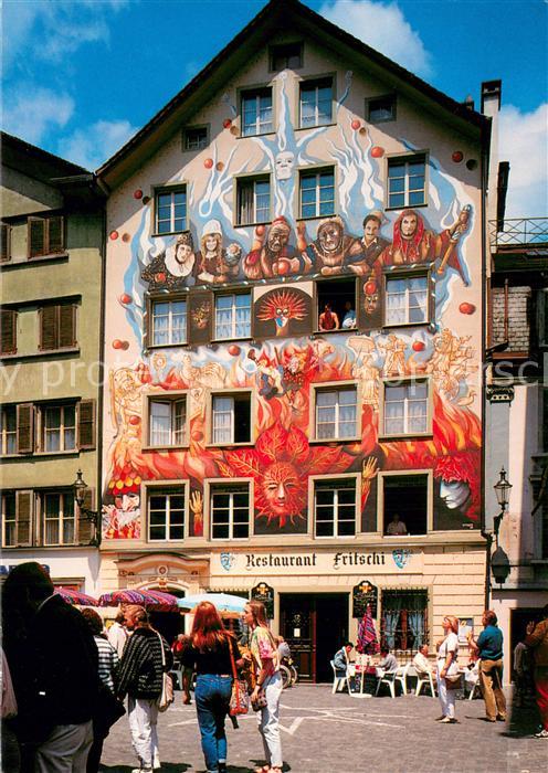 13721991 Luzern  LU Altstadt Restaurant Fritschi Fassadenmalerei