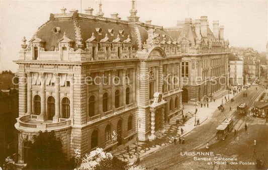 13724134 Lausanne VD Banque Cantonale Hôtel des Postes Tram Lausanne VD