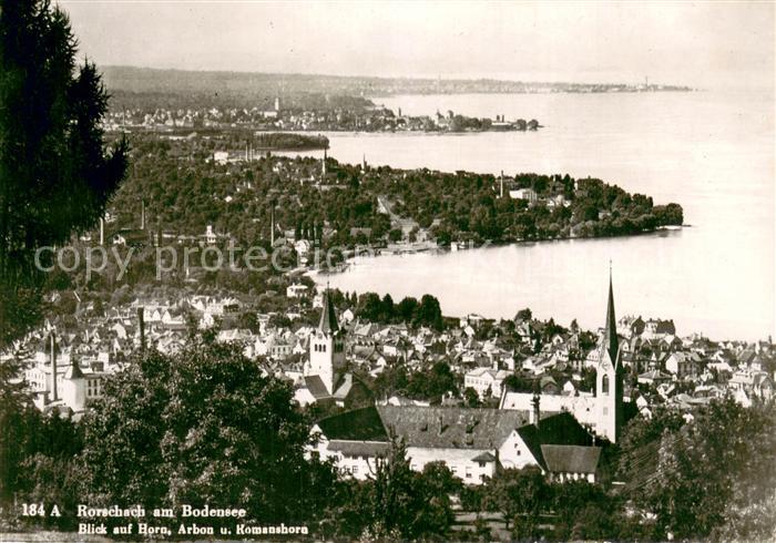 13731996 Rorschach Bodensee SG Blick auf Horn Arbon und Komensborn