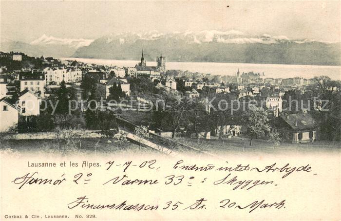 13733930 Lausanne VD et les Alpes Lausanne VD