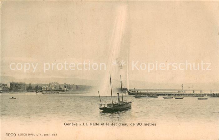 13733430 Geneve GE La Rade et le Jet d'eau de 90 mètres Geneve GE