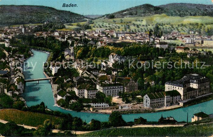 13733794 Baden AG Vue générale avec le Rhin