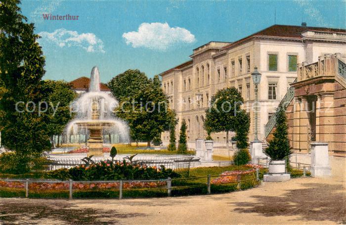 13734862 Winterthur  ZH Park Brunnen