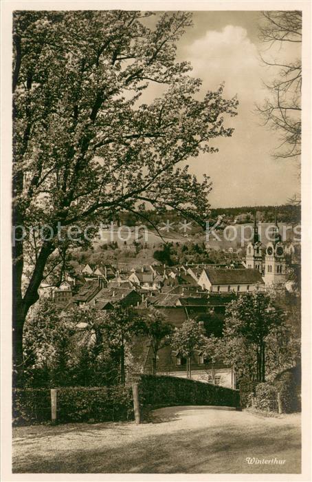 13734871 Winterthur  ZH Teilansicht mit Kirche