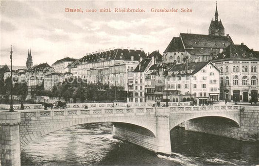 13735314 Basel BS Neue mittlere Rheinbruecke Grossbasler Seite