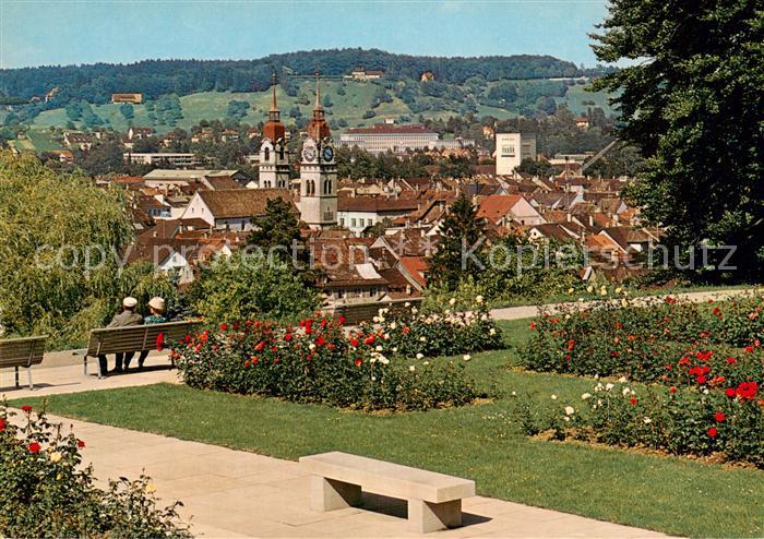 13735436 Winterthur  ZH Ausblick vom Rosengarten