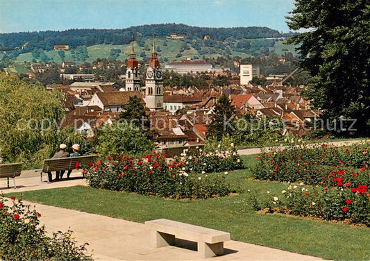 13735436 Winterthur  ZH Ausblick vom Rosengarten