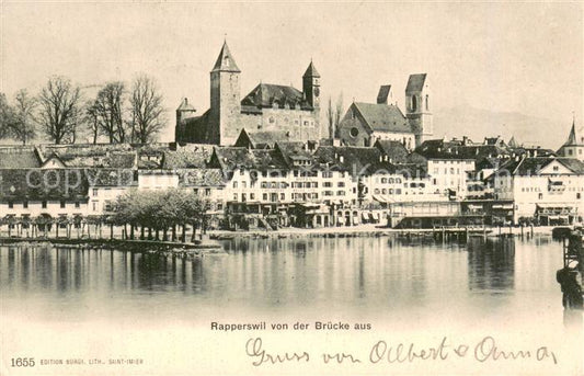 13735901 Rapperswil Zuerichsee BE Vue depuis le pont