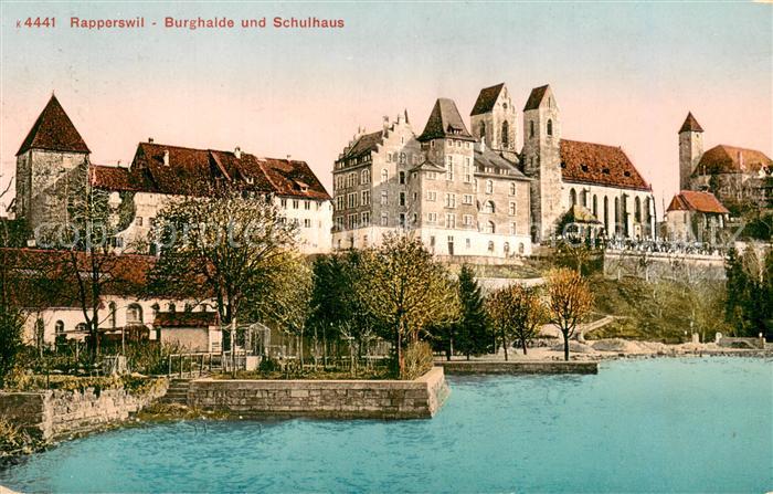 13735947 Rapperswil Zuerichsee BE Burghalde und Schulhaus