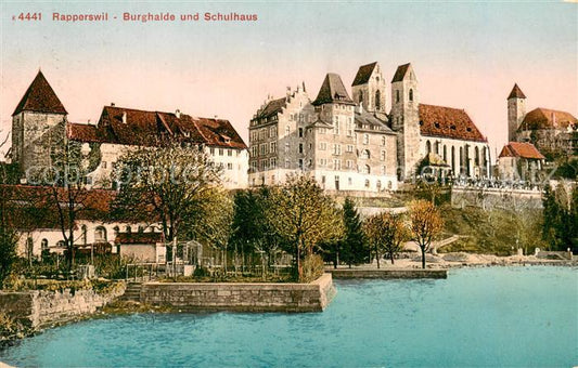 13735947 Rapperswil Zuerichsee BE Burghalde und Schulhaus