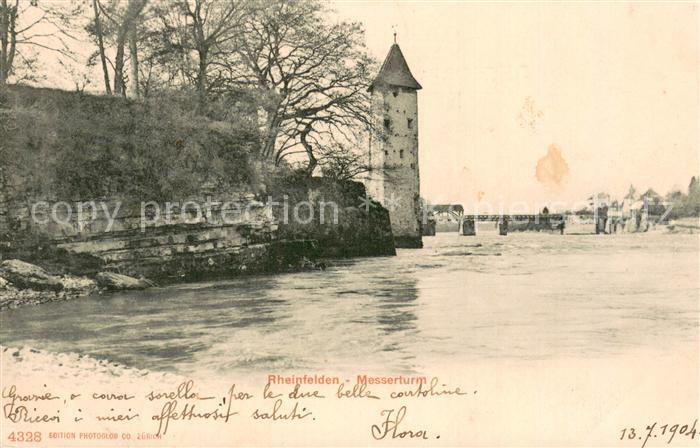 13736004 Rheinfelden AG Messerturm Rheinpartie Rheinfelden AG