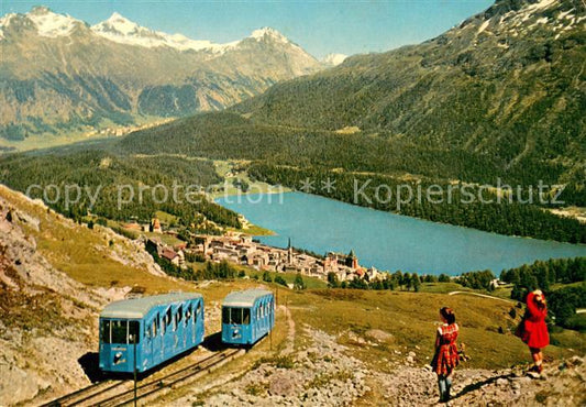 13736073 St Moritz GR Corviglia Bahn mit Piz Languard