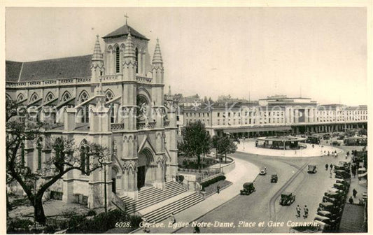 13738476 Geneve GE Eglise Notre Dame Place et Gare Cornavin