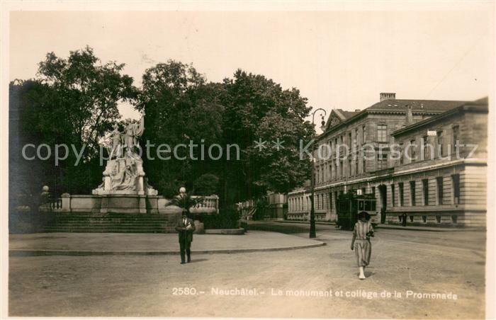 13738488 Neuchatel NE Le Monument et college de la Promenade