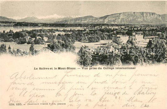 13738528 Genève GE Le Salève et le Mont Blanc Vue prix du Collège international