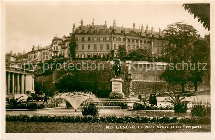 13738534 Geneve GE La Place Neuve et les Remparts