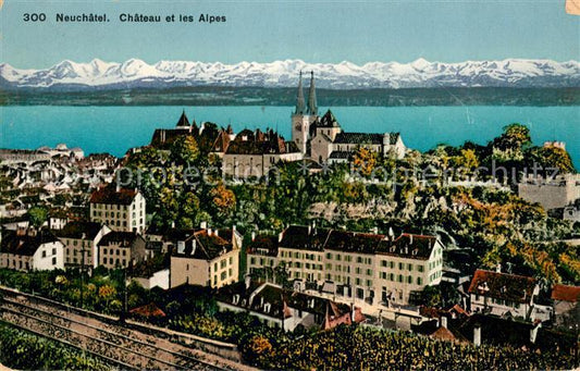 13738588 Neuchâtel NE Château et les Alpes Neuchâtel NE