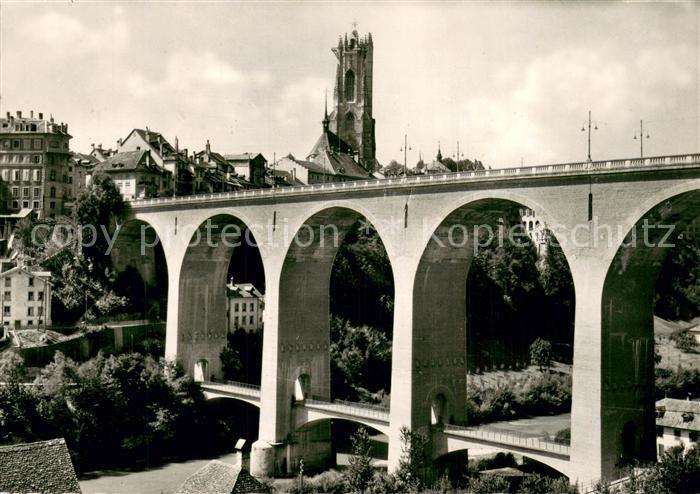 13738669 Fribourg FR Pont de Zaehringen et Tour St Nicolas