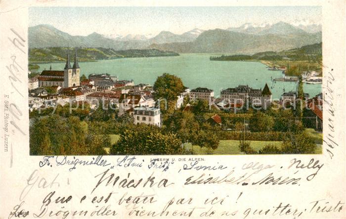 13738698 Lucerne LU Panorama Lac des Quatre-Cantons et Alpes