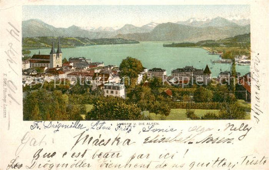 13738698 Lucerne LU Panorama Lac des Quatre-Cantons et Alpes