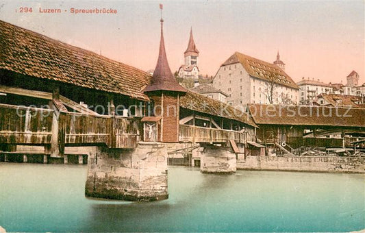 13738700 Lucerne LU Spreuerbruecke Pont en bois