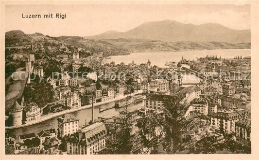 13738717 Luzern  LU Panorama mit Rigi