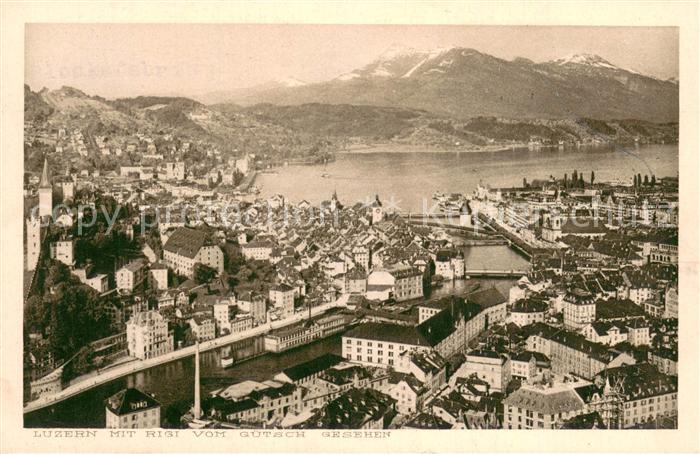 13738786 Luzern  LU mit Rigi vom Guetsch gesehen