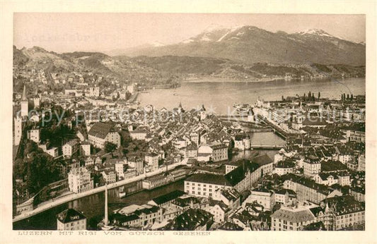 13738786 Luzern  LU mit Rigi vom Guetsch gesehen