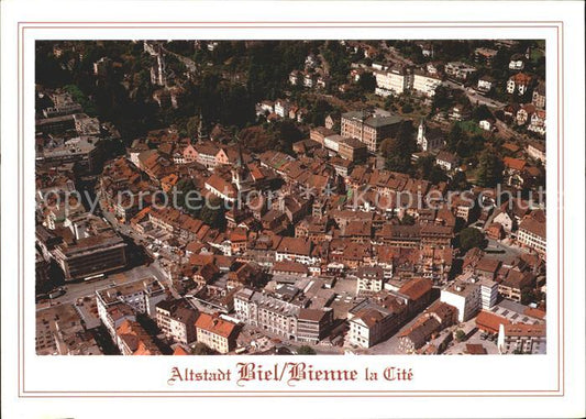 12327947 Biel Bienne Fliegeraufnahme Altstadt