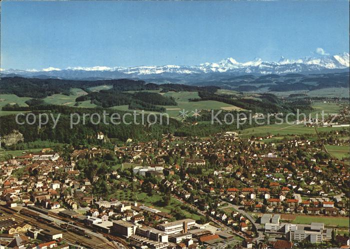 12922497 Burgdorf Bern Alpen Fliegeraufnahme