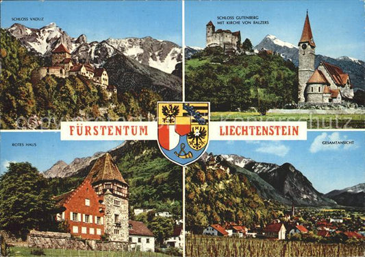 72347568 Liechtenstein  Fuerstentum Schloss Vaduz Rotes Haus