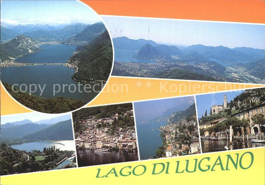 72352533 Lago di Lugano TI Panorama Luganersee Alpen