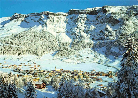 13978510 Flims_GR Winterpanorama mit dem Flimserstein