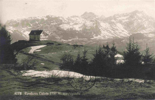 13979073 Gaebris_1251m_AR Berggasthaus mit Alpstein