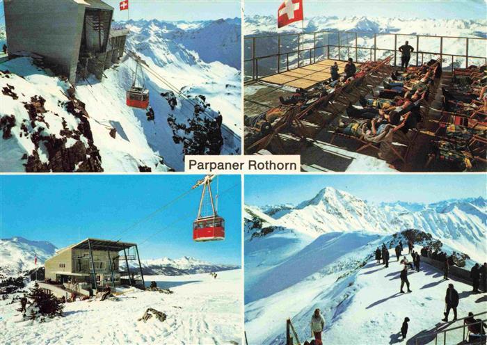 13979549 Parpan_GR Parpaner Rothorn Bergbahn Bergrestaurant Sonnenterrasse Ferns