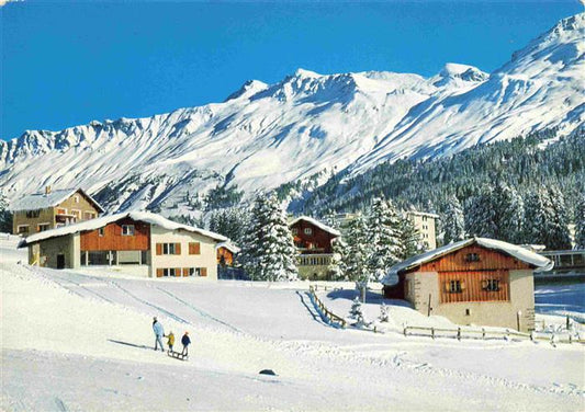 13981139 Valbella__Lenzerheide_GR Panorama hivernal avec Schwarzhorn et Urdenfuerkl